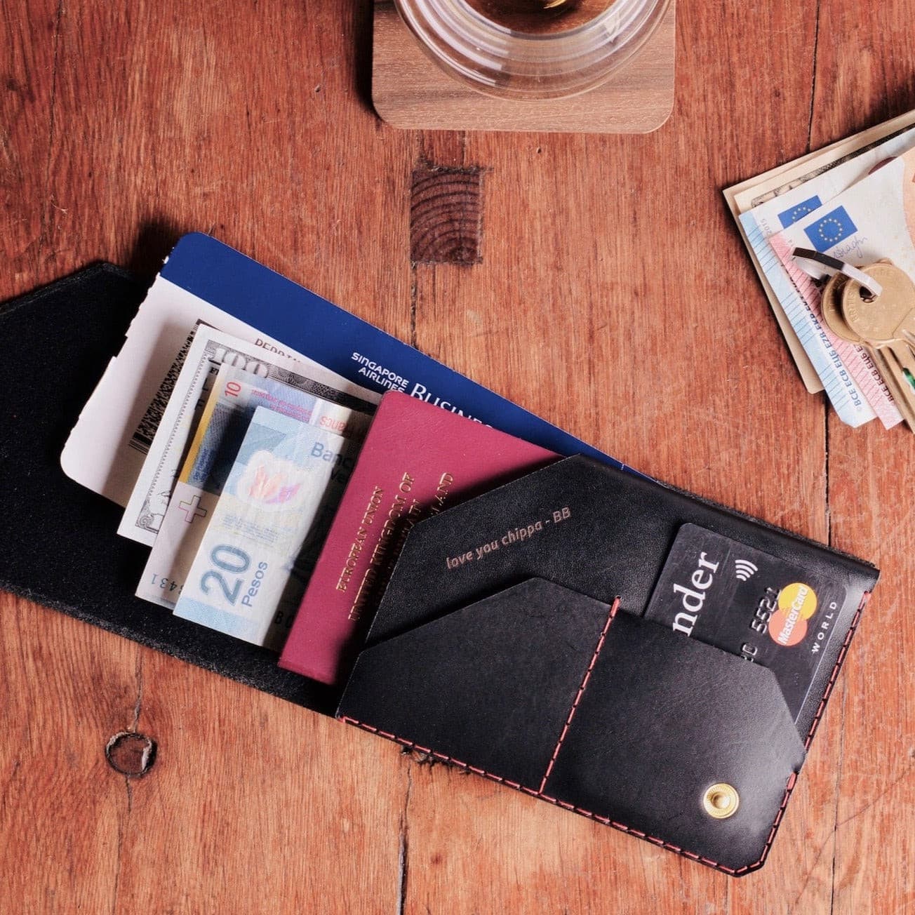 W105CHES Дорожный кошелек - Каштан Wingback  - Вид №6