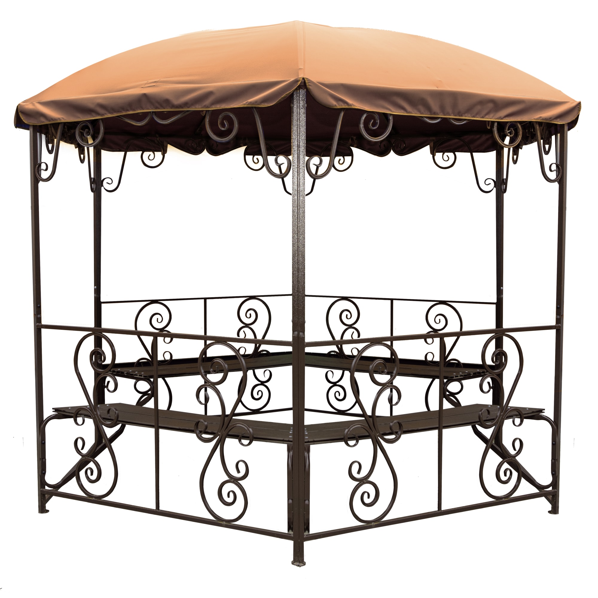 89133673 Беседка Верона 260x255x310 см кованое железо коричневый Santreyd 