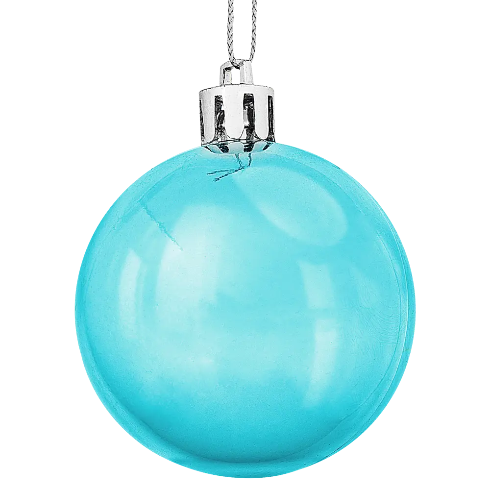 85156487 Елочный шар ø5 см пластик голубой STLM-1531413 Santreyd 