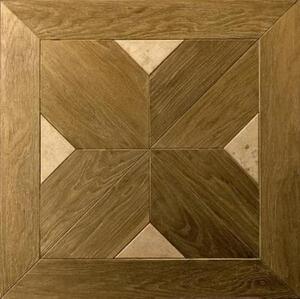 Модульный паркет Da Vinci Модульный паркет с камнем Уолден Копченый С Мрамором Дуб Любая на выбор с брашью (Текстурированная) 800х800 мм.