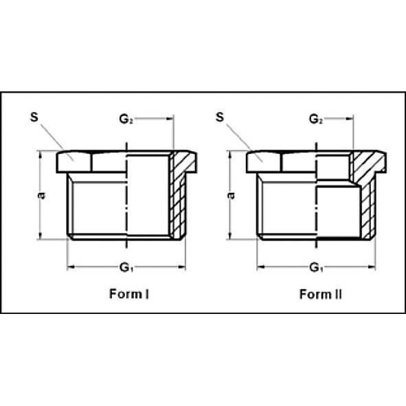 25413412R SANHA 541 футорка, латунь 3/4x1/2 мм  - Вид №1