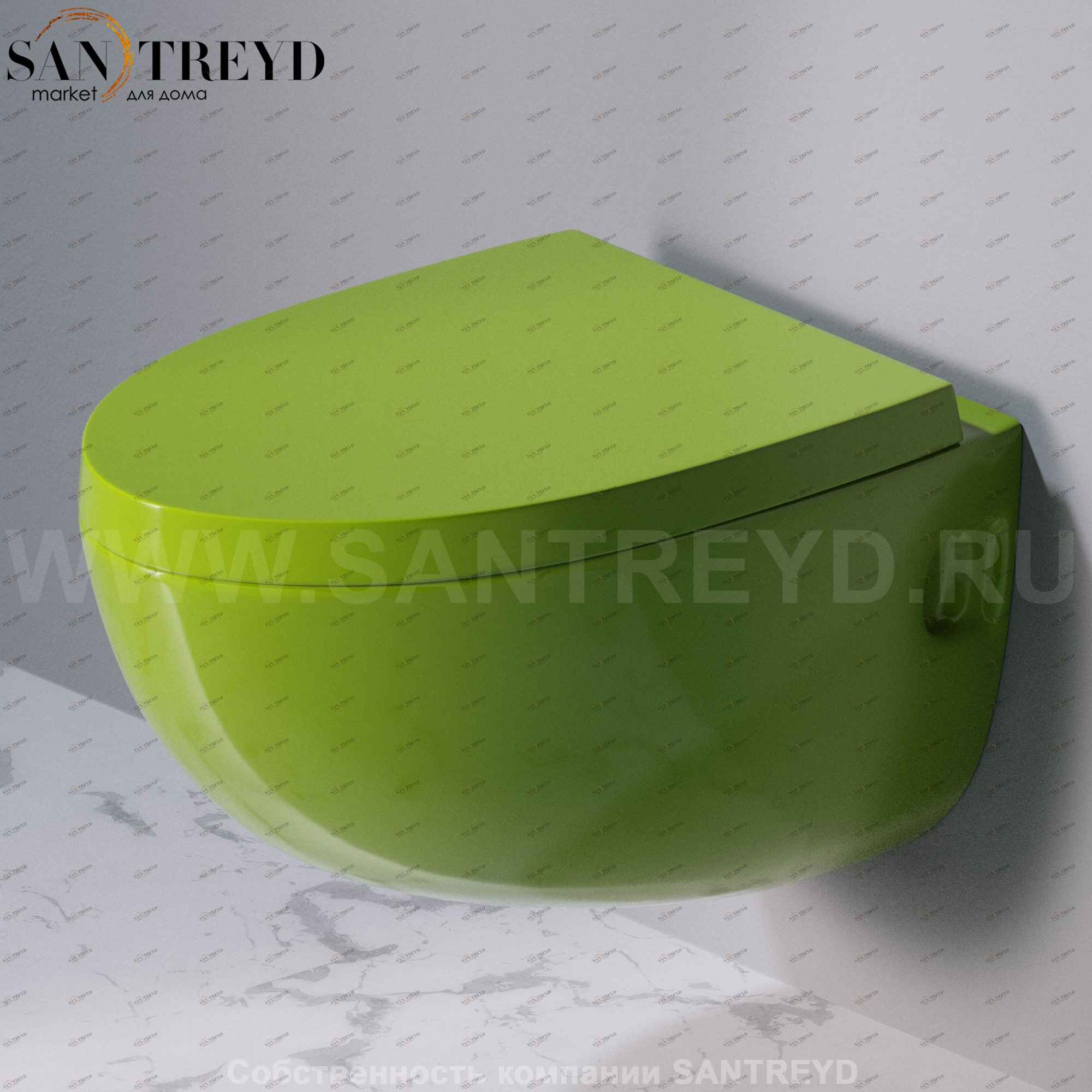 S511121 Подвесной унитаз настенный Зеленый A. e T. Italia OVAL Италия AeT ITALIA