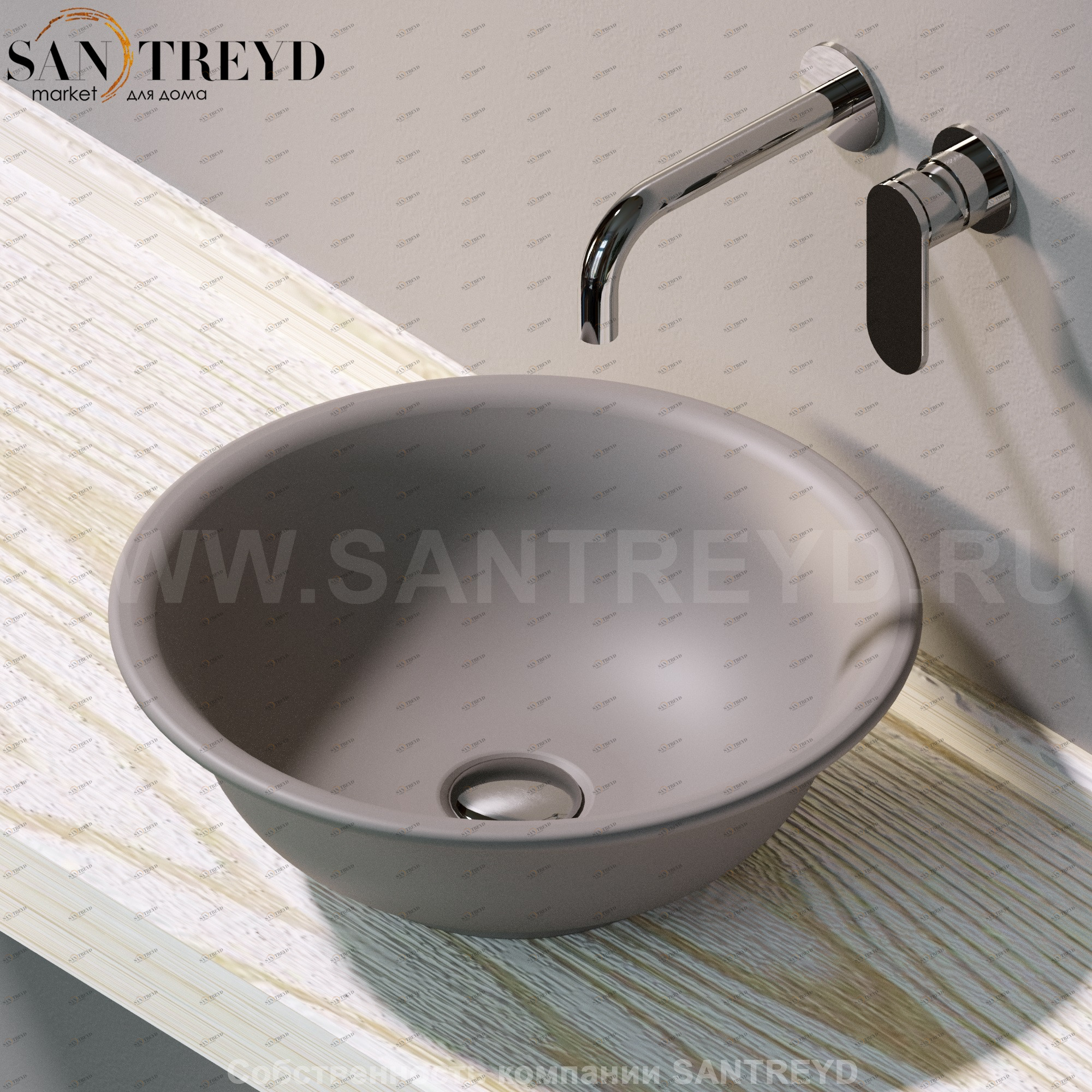 BL42L1019 Накладная раковина на столешницу  круглая Ceramica Flaminia Boll