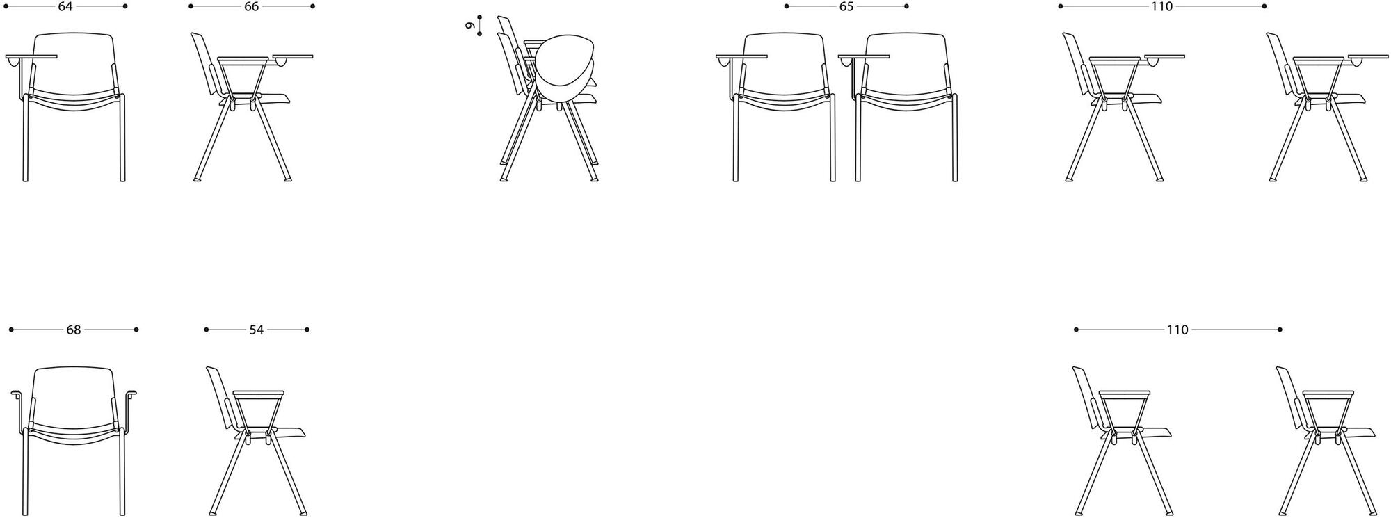 LAMM Штабелируемый стул из ткани New modulamm sun-id-1400488 - Вид №2
