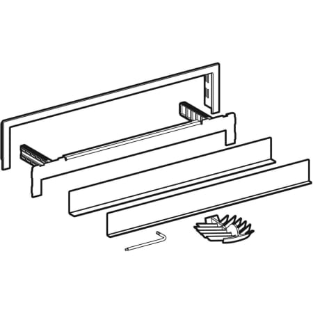 154.339.00.1 Финишный комплект Geberit для внутристенного трапа, для облицовки плиткой, многокомпонентный Geberit  - Вид №1