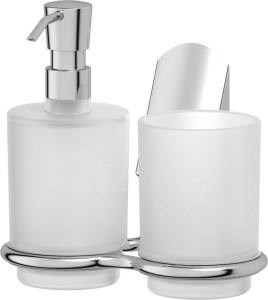 APO 008 Держатель со стаканом и дозатором жидкого мыла VITRA Apollon