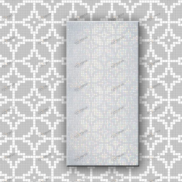 МОЗАИКА ИЗ СТЕКЛА D-05 WHITE ALMA ПАННО 20 D05WHITE
