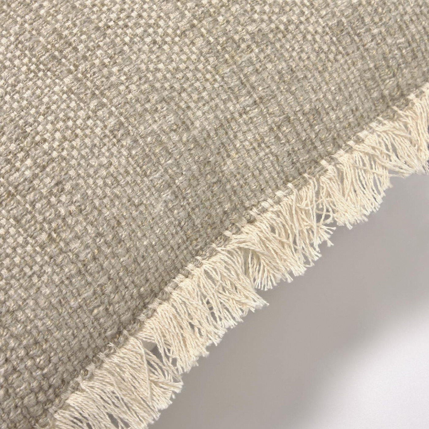 099970 Чехол для подушки 45x45 бежевый, хлопок, бахрома La Forma Ailen  - Вид №1