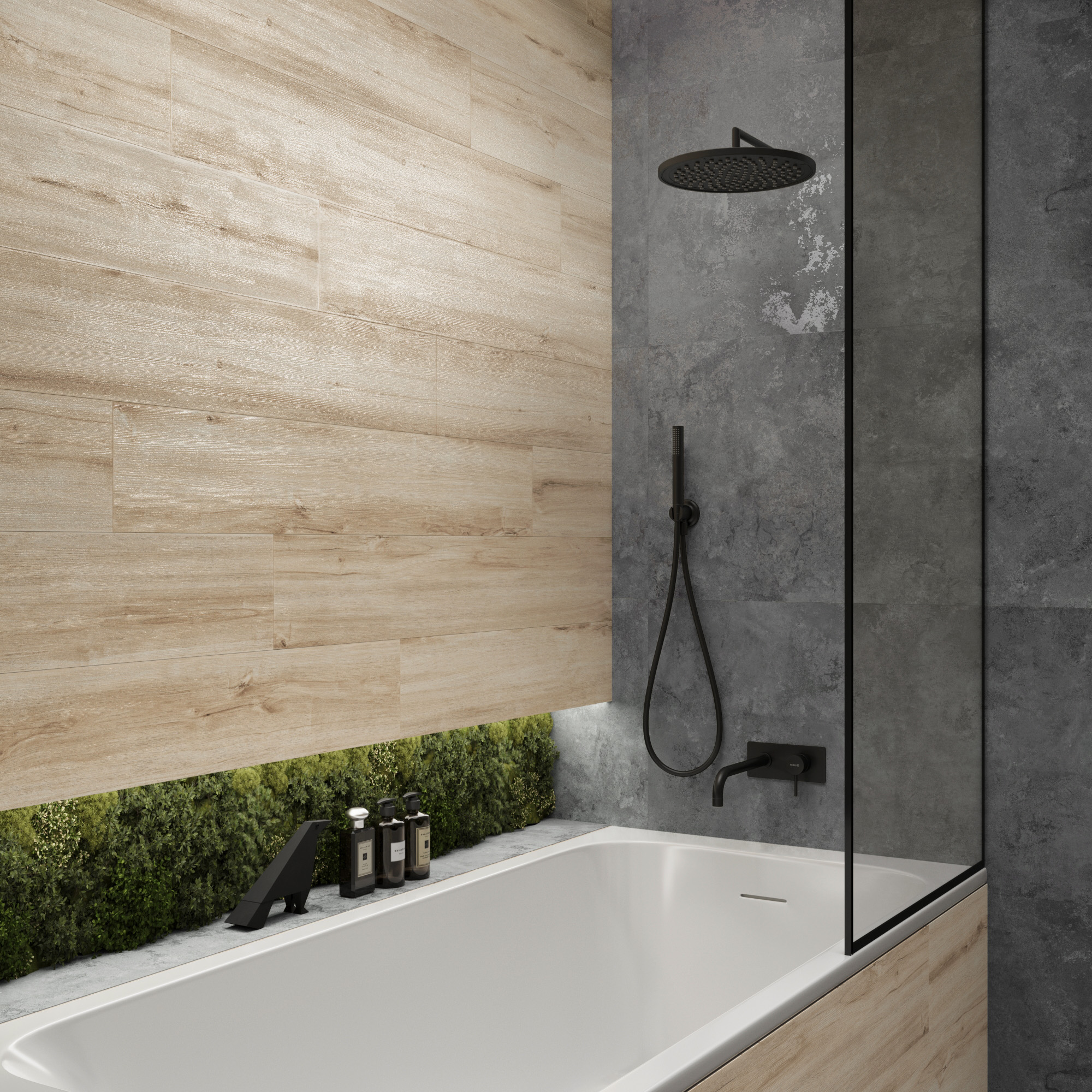 Керамогранит AKASA WOOD PINE 20х120 Creanza CW-RT04-B 