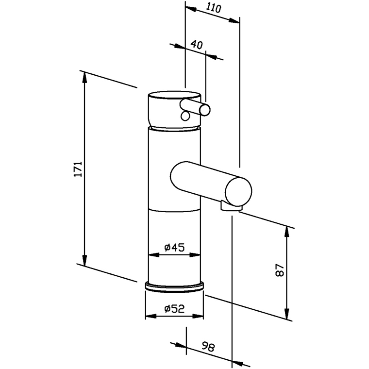 931266 Смеситель для раковины WA100 WAGNER_EWAR A-LINE Wagner Ewar  - Вид №1