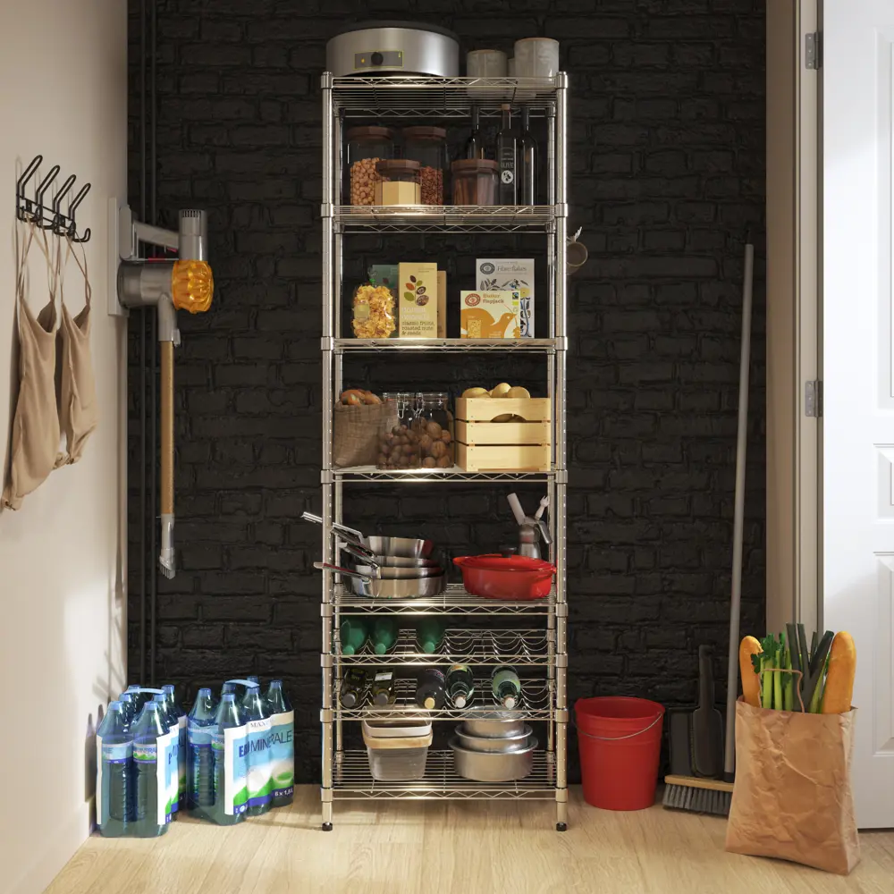 Spaceo Хромированная полка для бутылок 60×35 см 87890936 STLM-1082659 - Вид №4