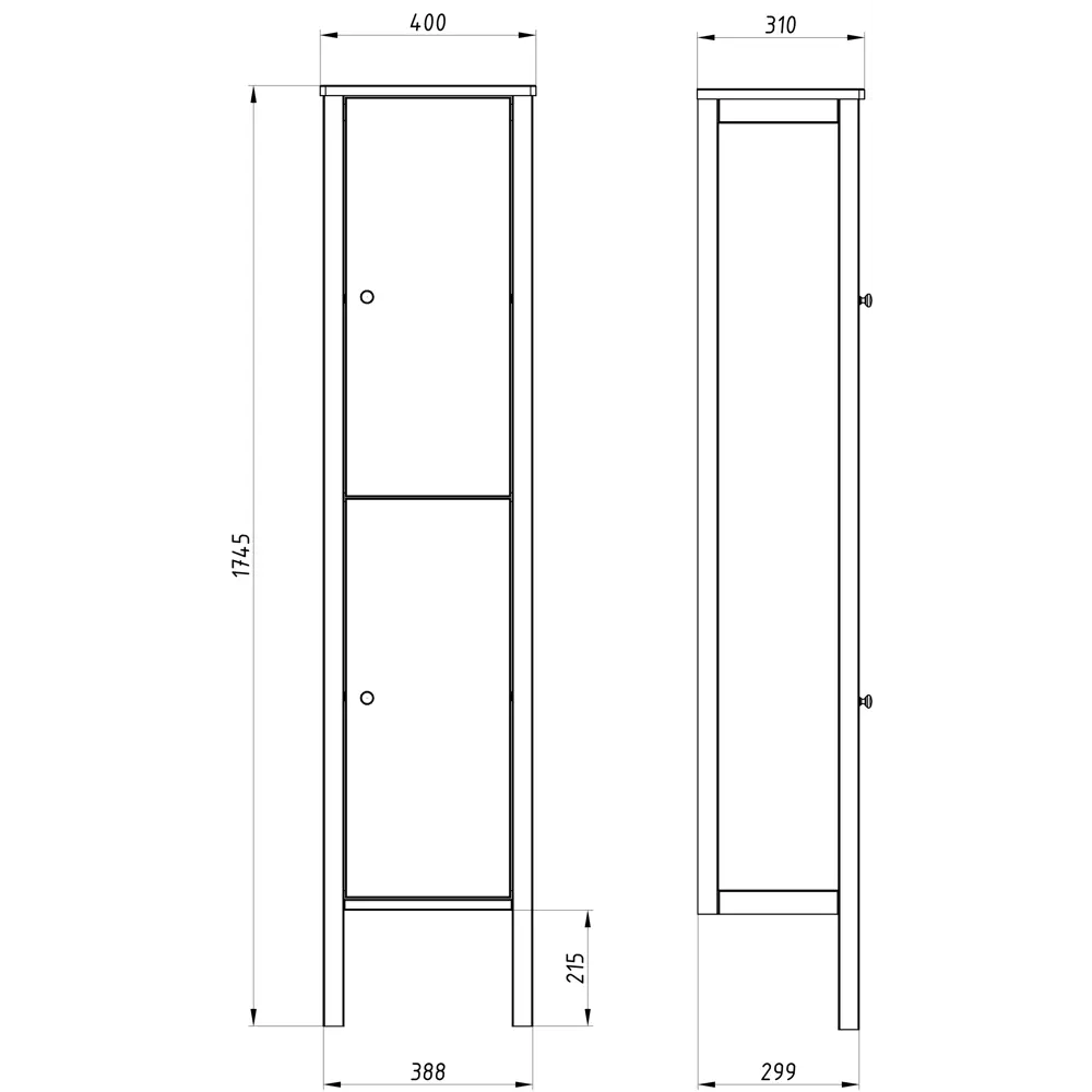 Пенал Сведен 40-2.0 174.5x40 см цвет белый Santreyd STLM-2090757 - Вид №3