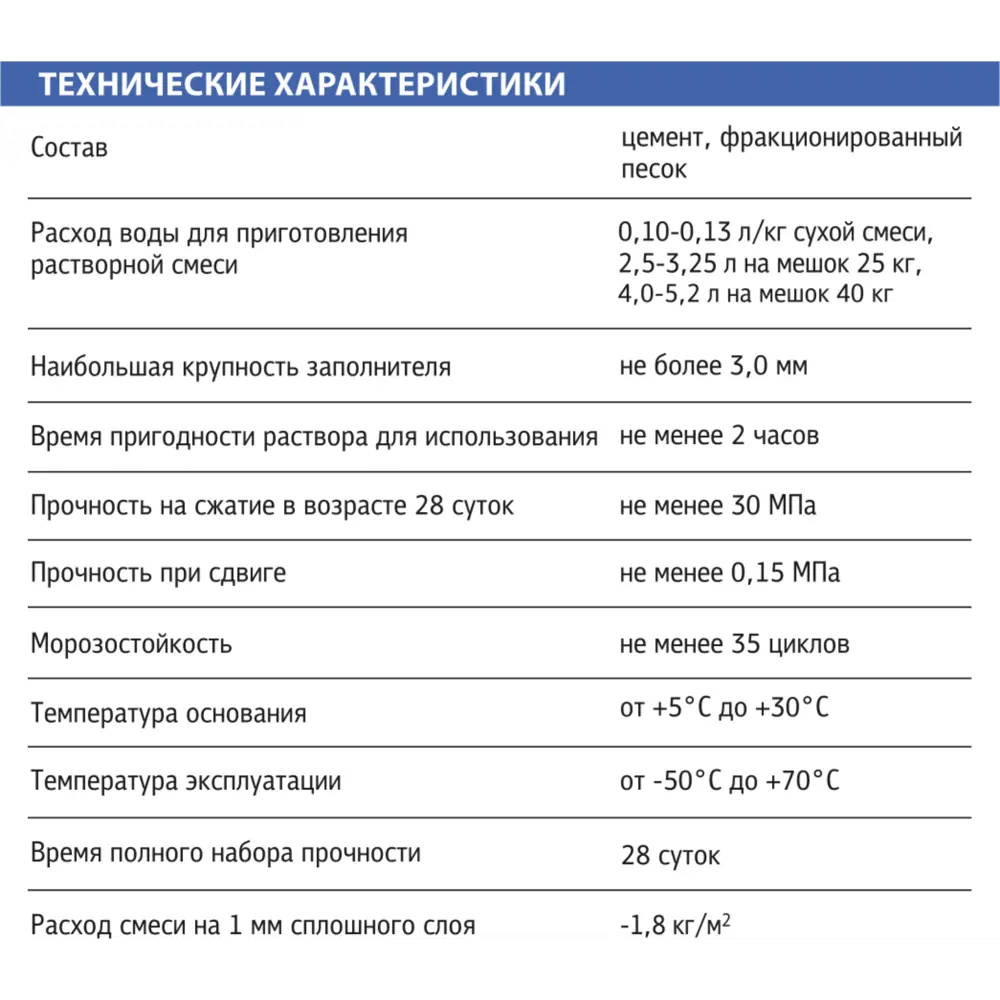 Пескобетон M300 Bautek 40 кг STLM-2076970 - Вид №2