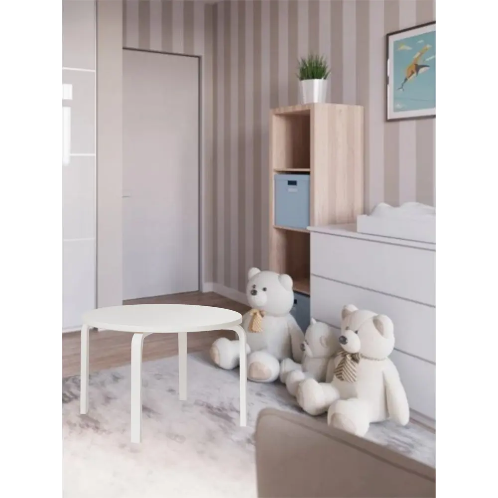 Стол детский Ромашка круг 60x40 см дерево цвет белый Santreyd STLM-2111551 - Вид №7