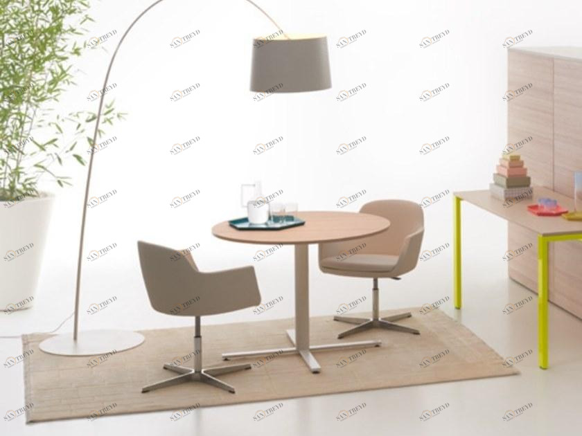 Manerba Круглый деревянный стол K-word U2000f804b