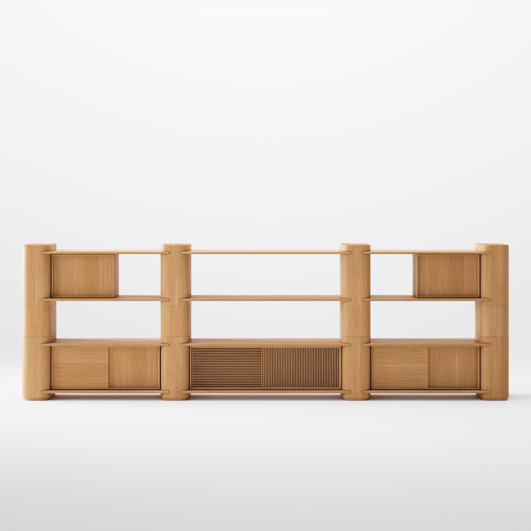 Деревянный самонесущий модульный книжный шкаф Wewood Path ARCH-00032308 - Вид №5