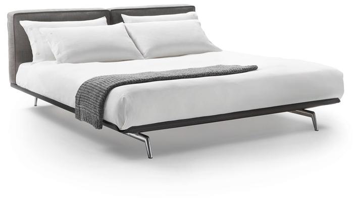 Flexform Двуспальная кровать из ткани с мягким изголовьем Este sun-id-1411685 - Вид №1