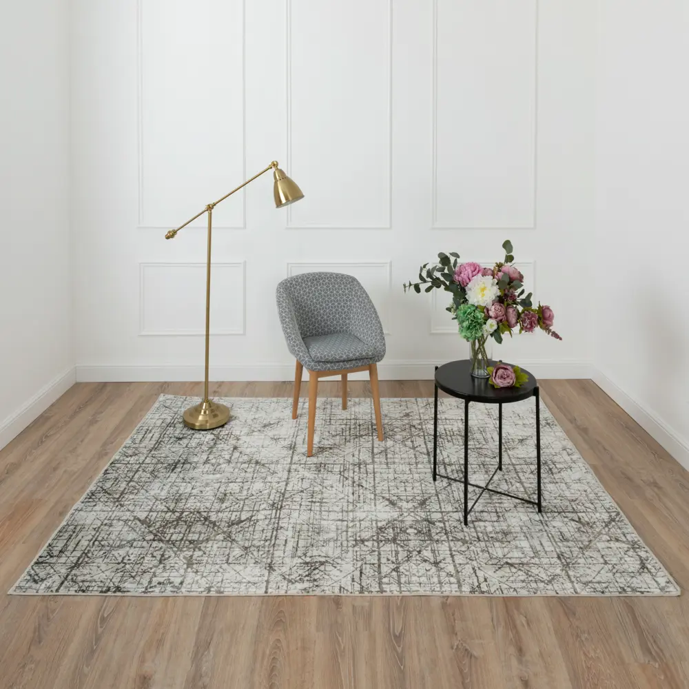 Ковер вискоза Isphahan 84492 Silver 80x150 см цвет серый 83271535 STLM-2137180 Santreyd  - Вид №5