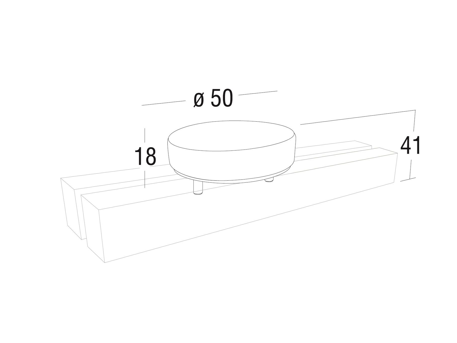 Ткань круглый сад пуфик Roberti KEY WEST ARCH-00034352 - Вид №4