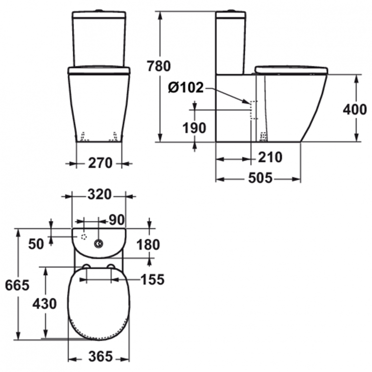 E785601 Бачок для унитаза Arc Ideal Standard CONNECT - Вид №4