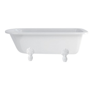 Burlington Односторонняя ванна Blenheim с роскошными ножками с ножками Luxury Claw в белом цвете E2 L1W