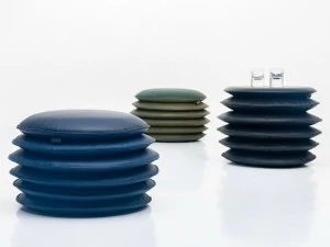 de Sede Круглый кожаный пуф