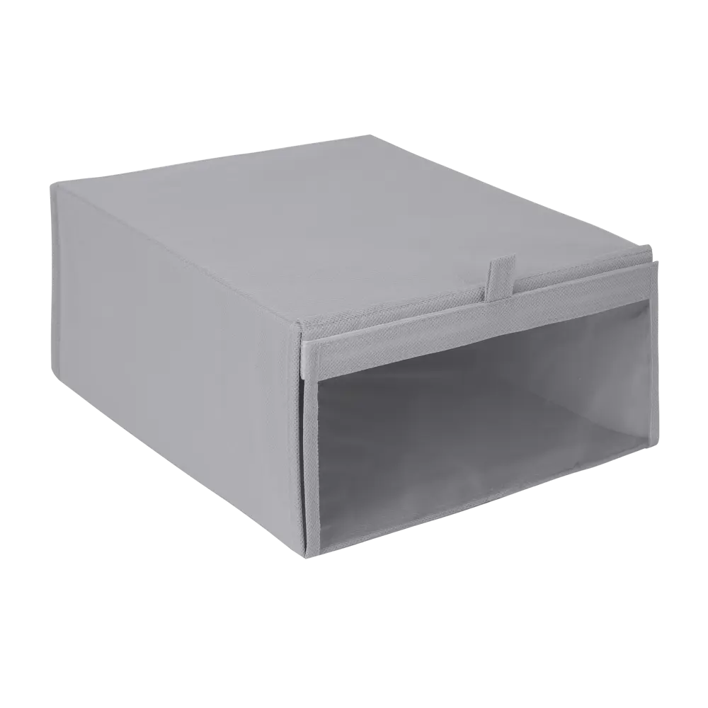 Коробка для обуви KONSENSA 28x15x35 см нетканый материал цвет серый STLM-2030255