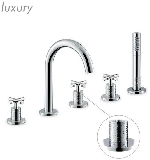 newform Смеситель для ванны на 5 отверстий с ручным душем Blink 70882c - 70982c - Вид №1