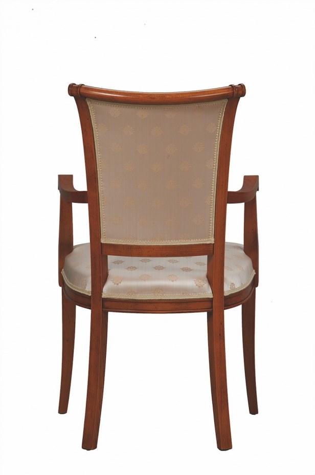 SELVA Стул из бука и ткани с подлокотниками Bellagio 1686 - Вид №1