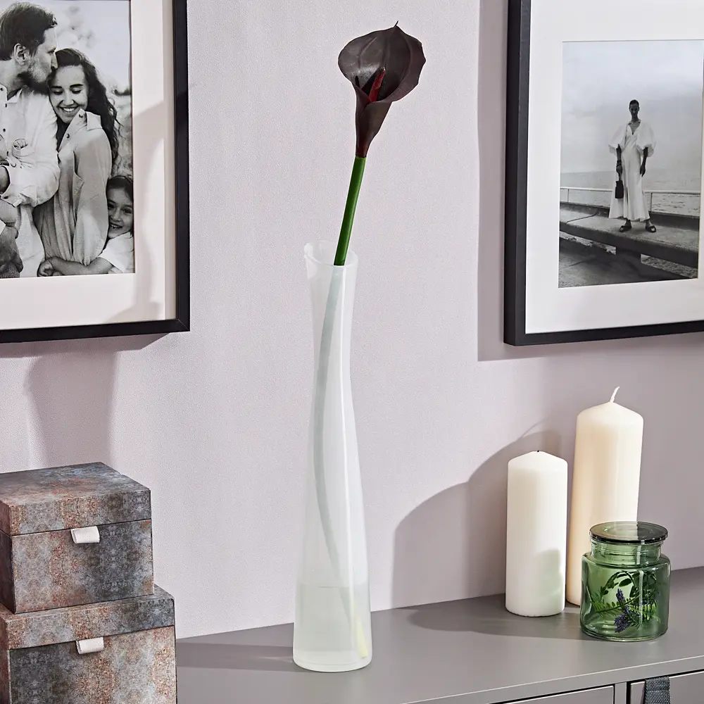 Ваза Розовая большая, цвет белый глянец EVIS STLM-2154175