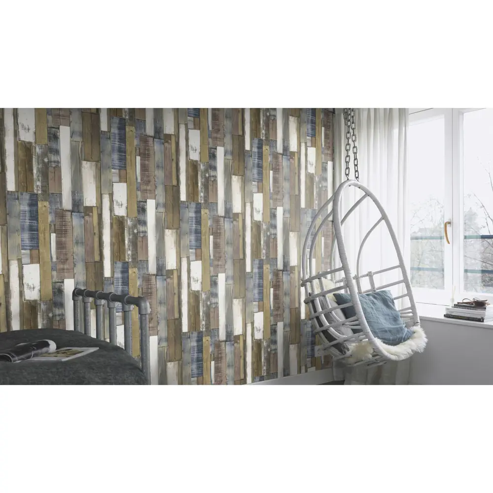 Обои бумажные для детской 0.53х10 м ламинат цвет коричневый Ra 203707 Rasch STLM-2118378 - Вид №3