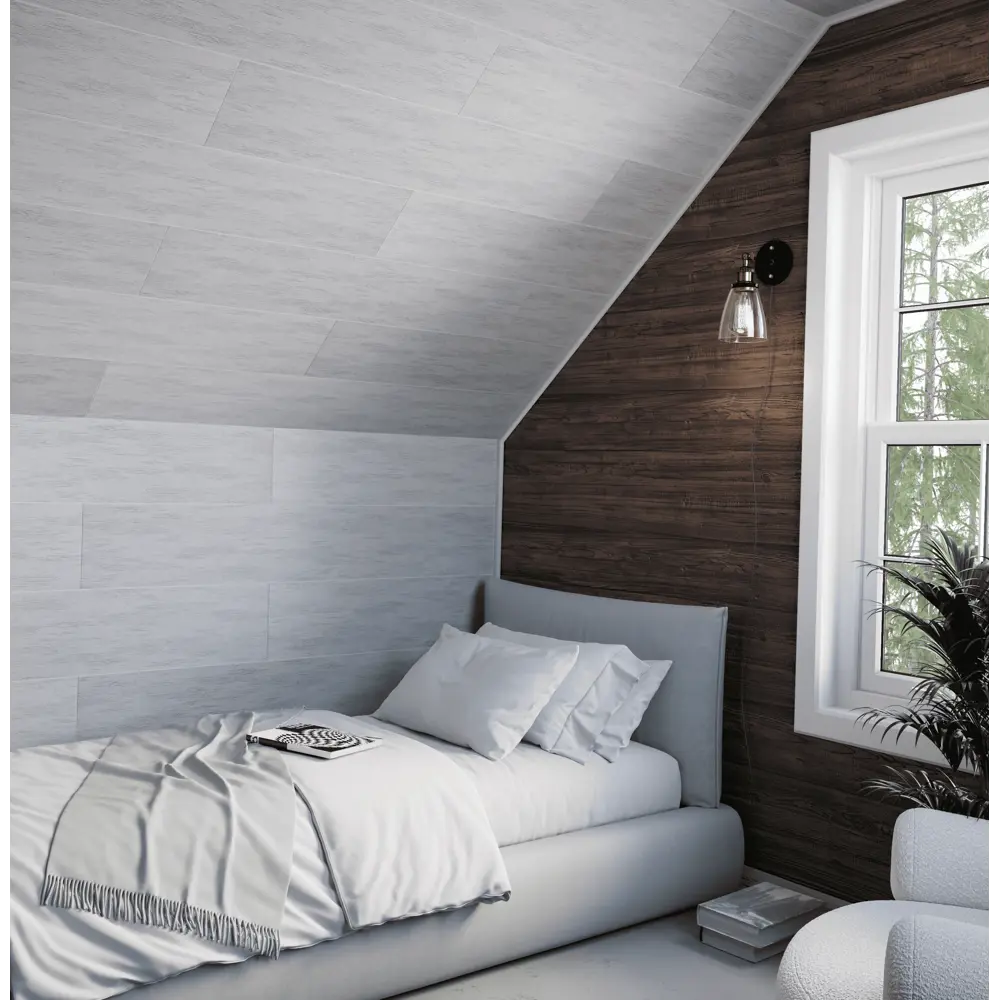 Панель ПВХ KREAFORTA Флоэма серый 1200x250x10 мм 1.2 м² (4 шт.) STLM-2130891 - Вид №6