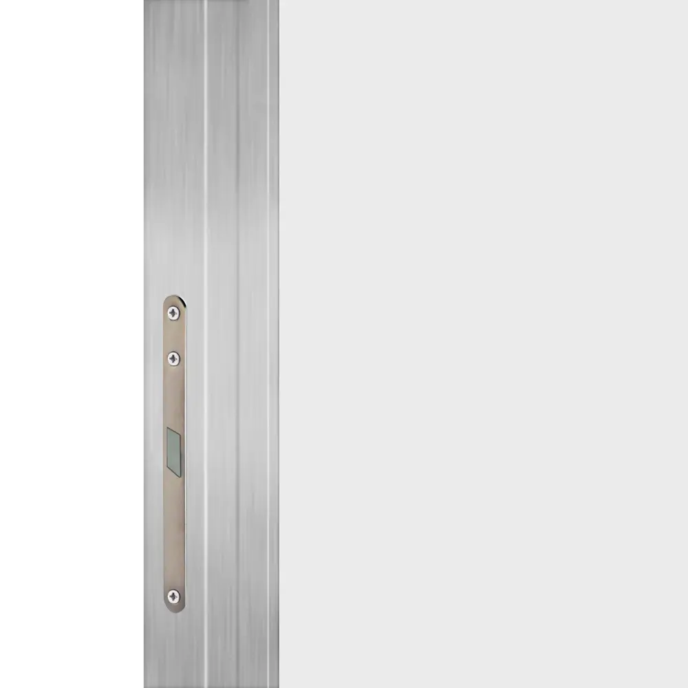 Дверь межкомнатная глухая обратного открывания Invisible 90x210 см левая алюминиевая кромка цвет белый с замком 89383033 STLM-2138150 VELLDORIS  - Вид №2