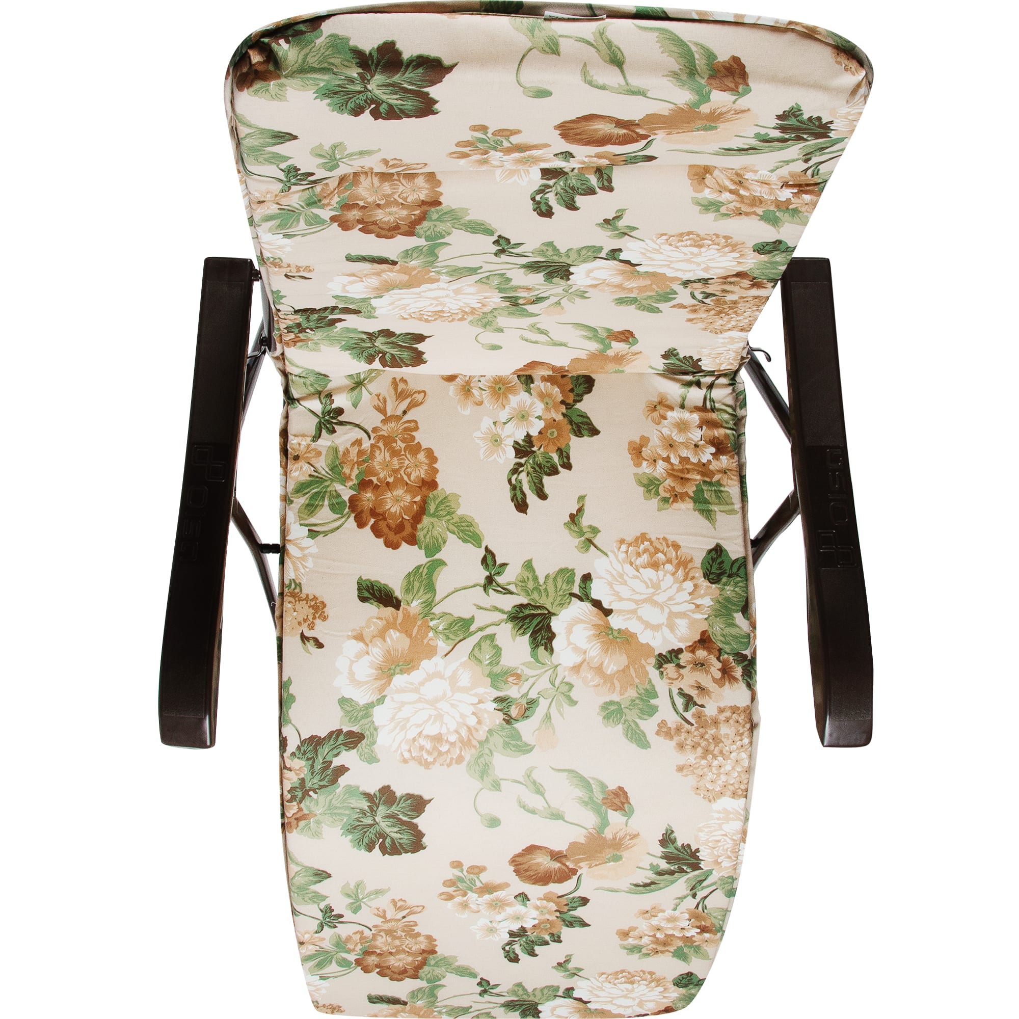 82119395 Кресло-шезлонг Ривьера 108х65х111 см металл коричневый/бежевый с принтом Santreyd  - Вид №2