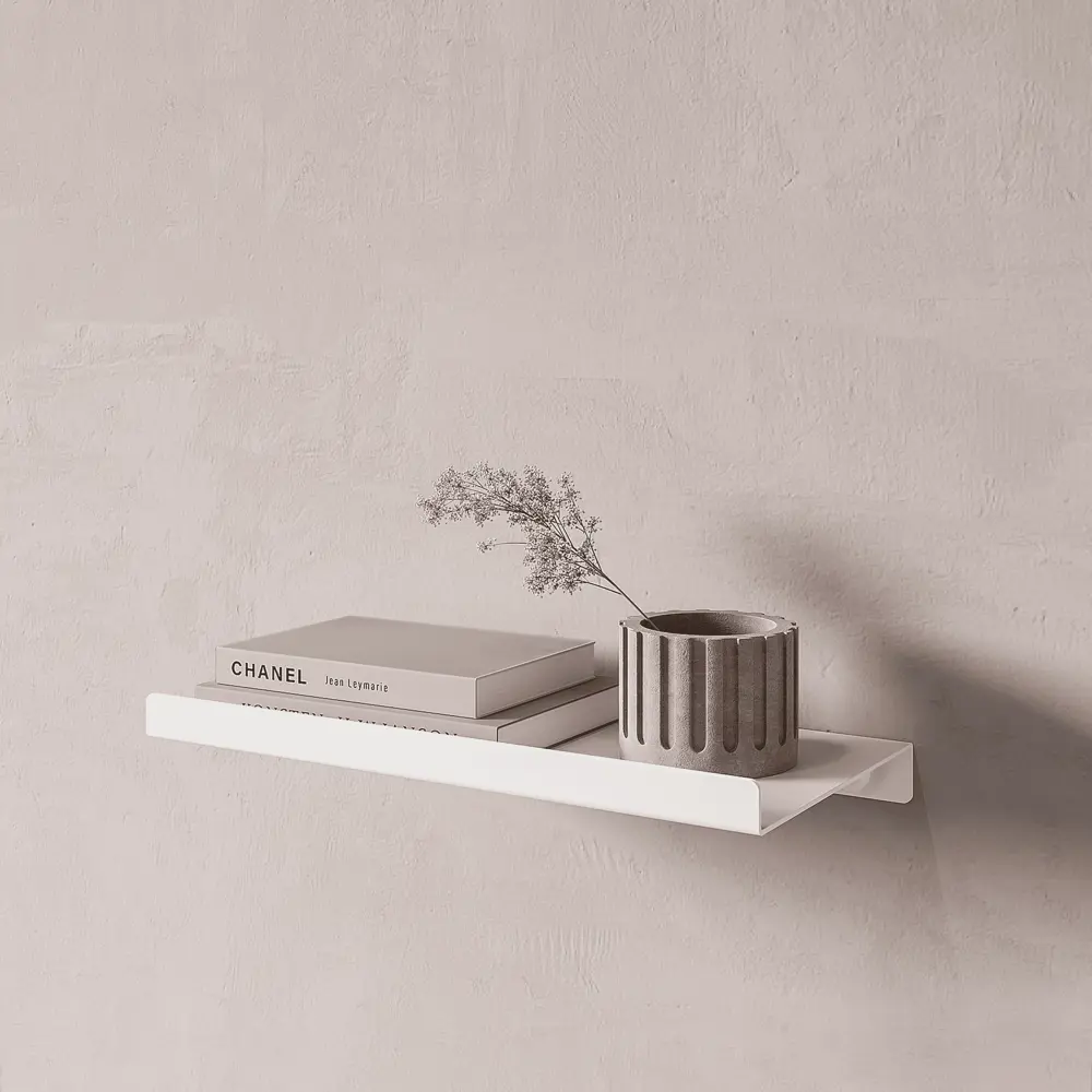 Настенная полка 22x12 см металл цвет белый KONSENSA STLM-2014406 - Вид №7