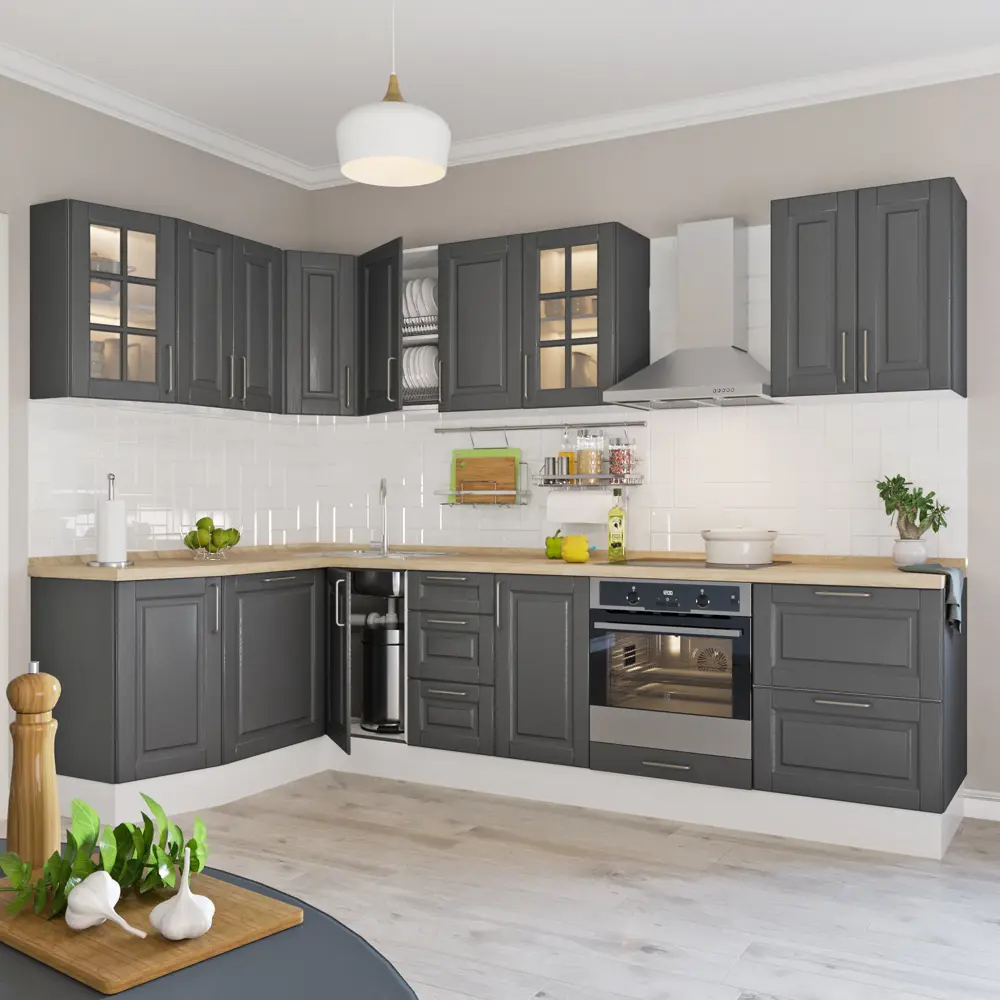 Дверь для шкафа Delinia «Леда серая» 60x130 см, МДФ, цвет серый STLM-2033399 - Вид №3