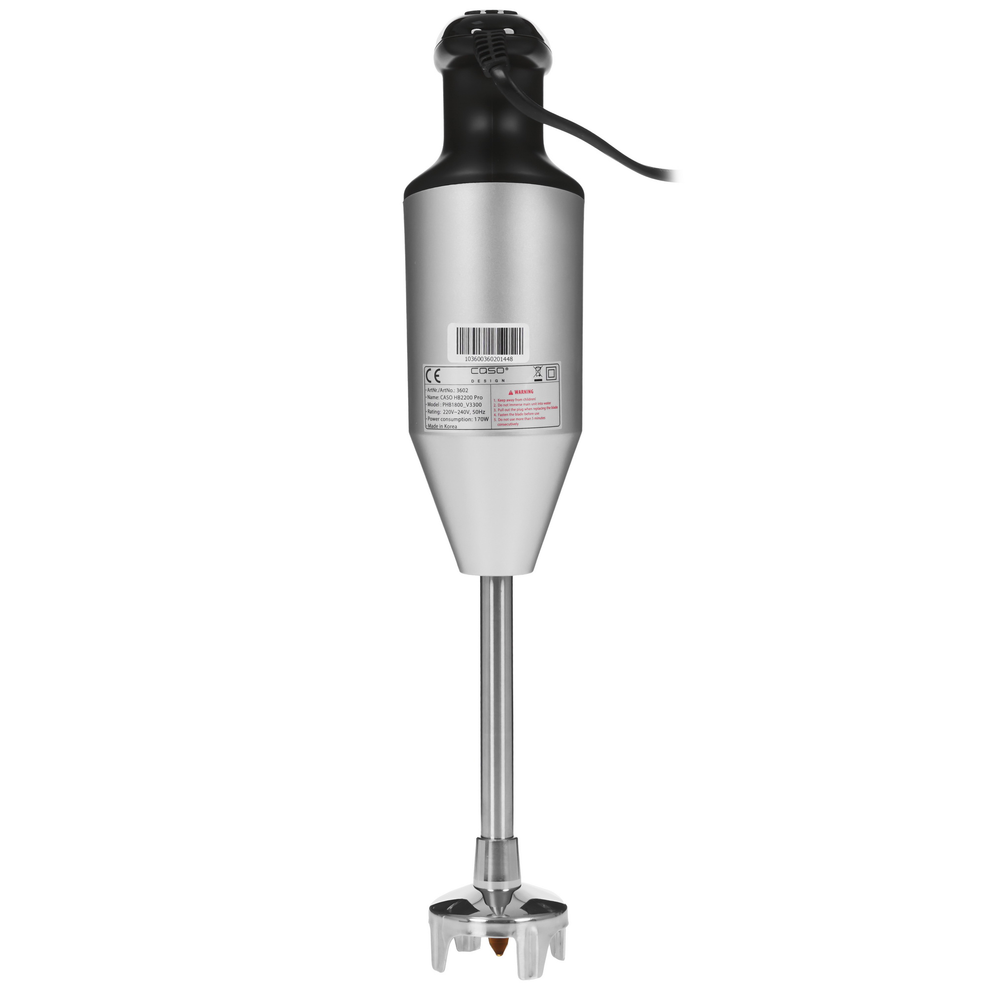 5354470 Блендер погружной CASO HB 2200 Pro серебристый STDN-0148072 - Вид №5
