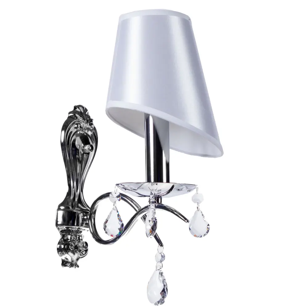 Бра Астрид 1xE14x60 Вт, металл/ткань, цвет хром Santreyd STLM-2100460