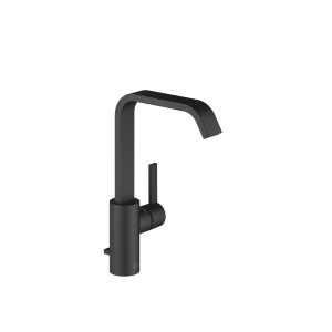 IMO Смеситель для раковины, однорычажный, с высоким изливом и донным клапаном - матовый черный