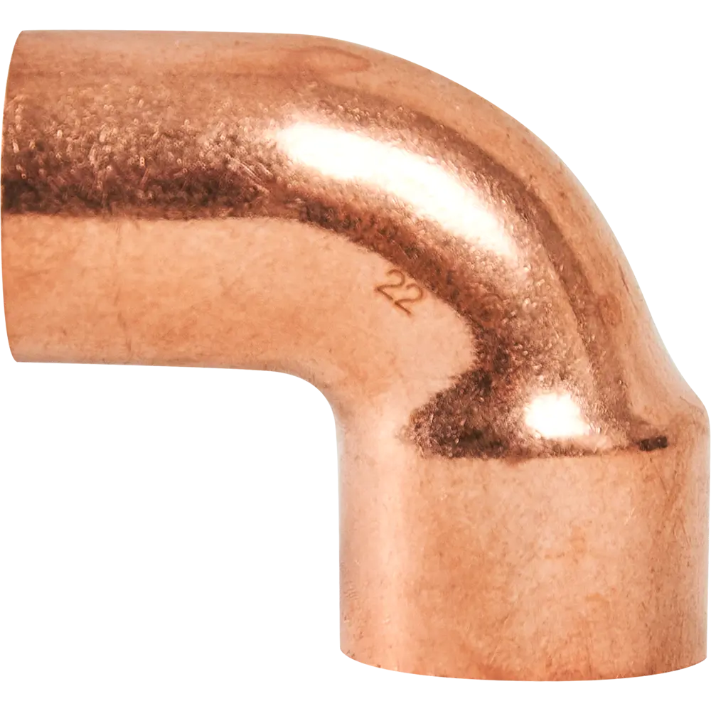 Угол однораструбный Hailiang ø22/90° мм медь STLM-2184851 - Вид №1