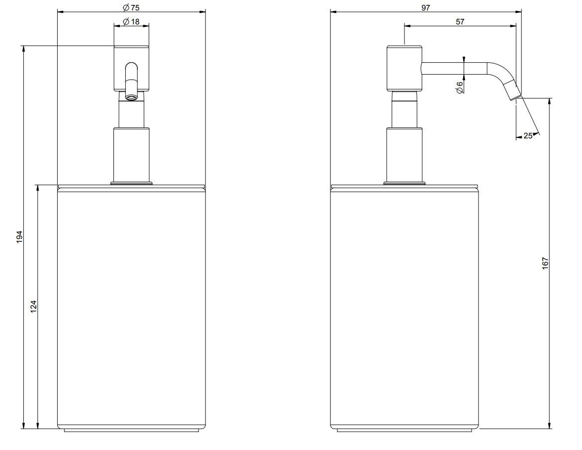 Диспенсер для мыла из смолы Gessi рельеф ARCH-00011832