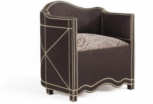 ETRO Home Interiors Мягкое кресло с подлокотниками из нубука и ткани  E.nub.221.a