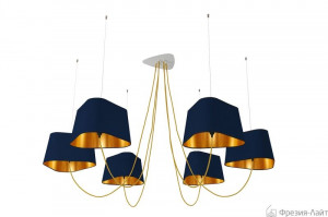 Designheure Lustre 6 Petit Nuage Blu/Gold LU6PNBO люстра подвесная