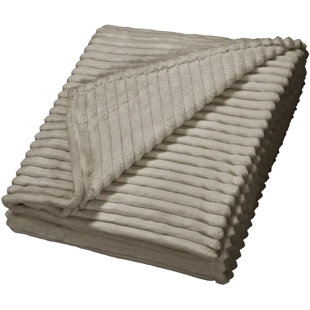 Плед Strips 150x200 см велсофт цвет бежевый Santreyd STLM-2193454 - Вид №2