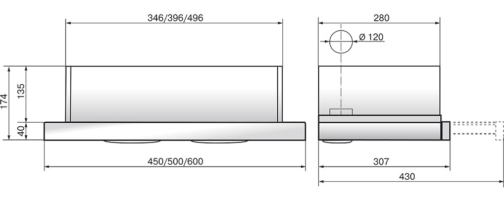 8120726 Вытяжка телескопическая ELIKOR Интегра Glass 45Н-400-В2Д бежевый/серебристый STDN-0085085 - Вид №11
