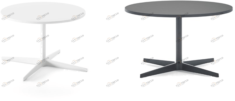 Viccarbe Низкий круглый журнальный столик с подставкой 3 звезды Eli sun-id-1484524
