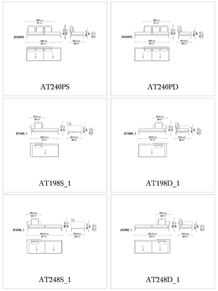 Угловой диван из ткани B&B Italia Атолл ARCH-00007485 - Вид №7