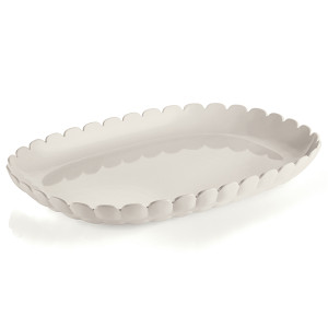 279601156 Блюдо tiffany, 32 см, акрил, молочно-белое Guzzini