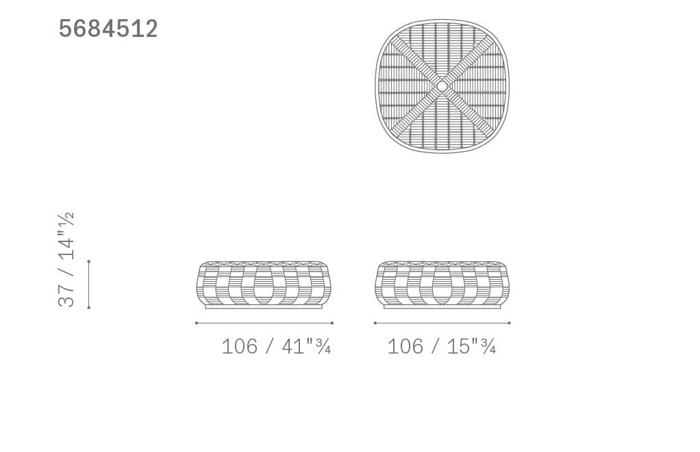 Морская веревка сад пуфик Poltrona Frau коллекция-диваны и кресла ARCH-00092272 - Вид №17