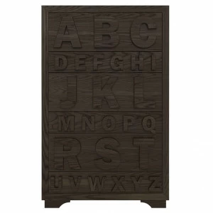 Комод высокий с 6 ящиками коричневый N2 Alphabet FURNITERA ДИЗАЙНЕРСКИЕ, КОМОДЫ ALPHABETICAL 120329 Коричневый